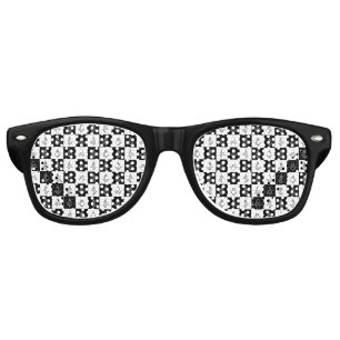 Lunettes De Fête Retro Motif de Freemason À damiers