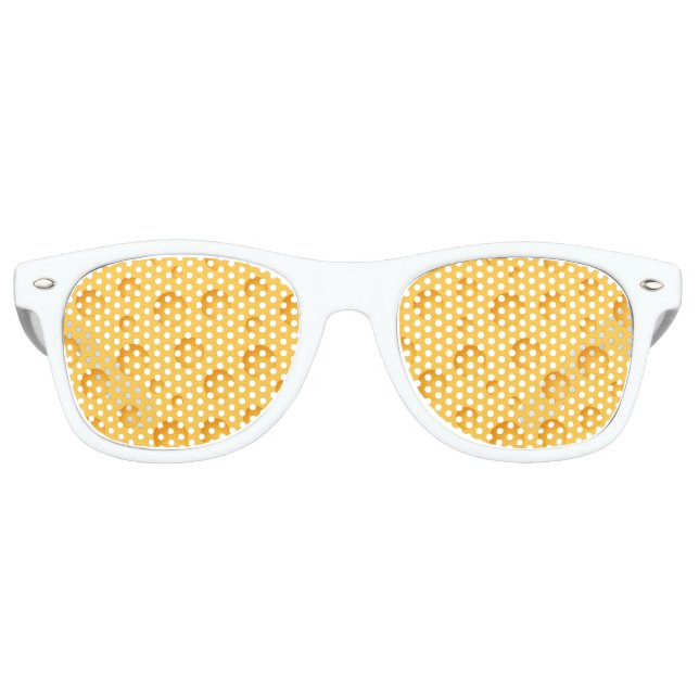 Lunettes De Fête Retro Motif de fromage jaune (Devant)
