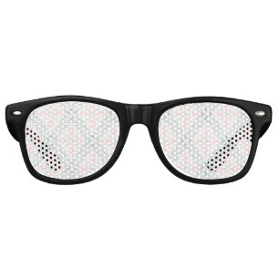 Lunettes De Fête Retro Motif diamant pastel vert et rose