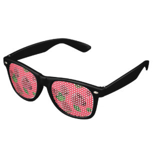 Lunettes De Fête Retro Motif framboise