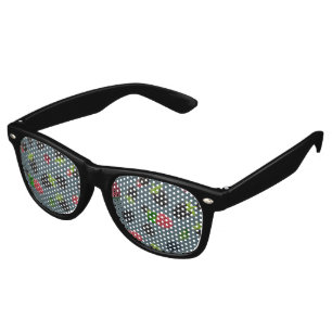 Lunettes De Fête Retro Motif framboise 2