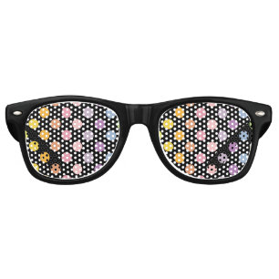 Lunettes De Fête Retro Motif Pois Rainbow
