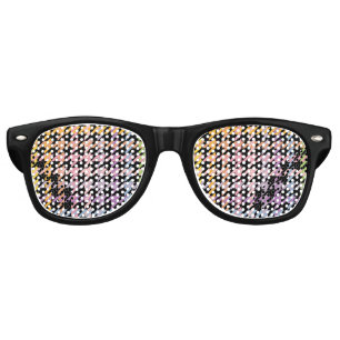 Lunettes De Fête Retro Motif Rainbow Houndstooth