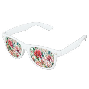 Lunettes De Fête Retro Motif Rose Fantaisiste