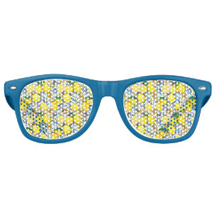 Lunettes De Fête Retro Motif traditionnel méditerranéen aux citrons