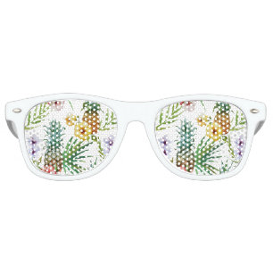 Lunettes De Fête Retro Motif tropical d'ananas d'aquarelle de thème
