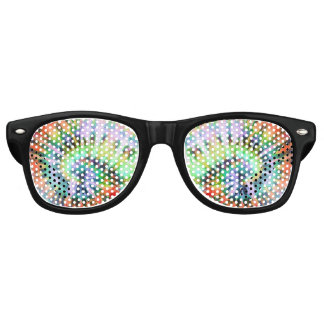 Lunettes De Fête Retro neon arc-en-ciel psychédélique tourbillonne amusan