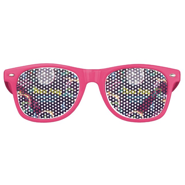 Lunettes De Fête Retro Neon Glow Disco Dance Anniversaire (Devant)