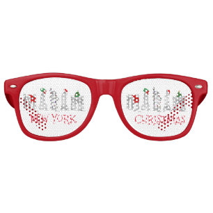 Lunettes De Fête Retro Noël à New York Noël à New York Noël Noël à New Yo