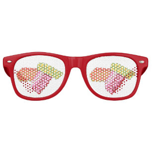 Lunettes De Fête Retro Noël Vacances Rubbon Dur Bonbons Dames Nourriture