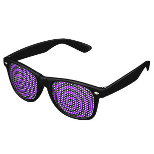 Lunettes De Fête Retro Noir pourpre hypnotisé