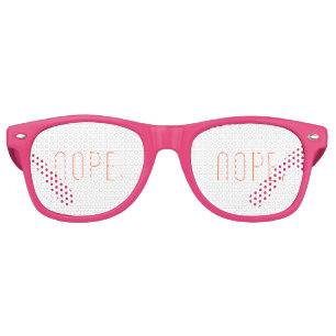 Lunettes De Fête Retro Nope. Cadeaux d'humour de mot seulement