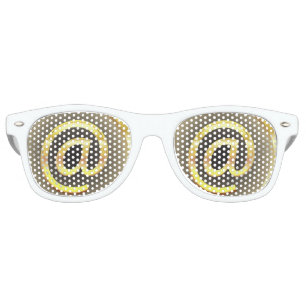 Lunettes De Fête Retro @ nuances adultes de partie, blanches