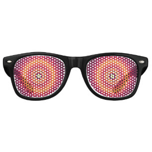 Lunettes De Fête Retro Nuances circulaires de partie de boudine