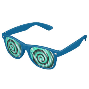 Lunettes De Fête Retro nuances de fête en spirale bleue
