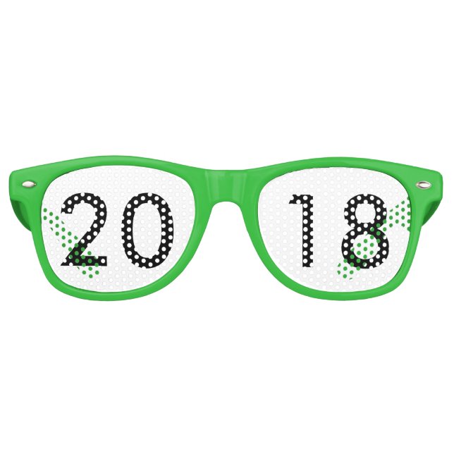 Lunettes De Fête Retro Nuances de Nouvel An 2018 (Devant)