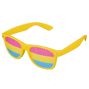 Lunettes De Fête Retro Nuances de partie de drapeau de Pansexuality