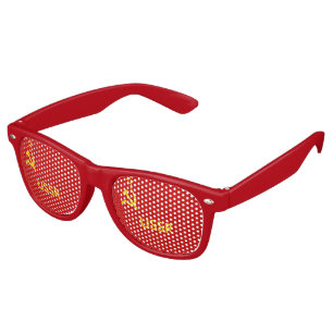Lunettes De Fête Retro Nuances de partie de drapeau rouge de l'URSS