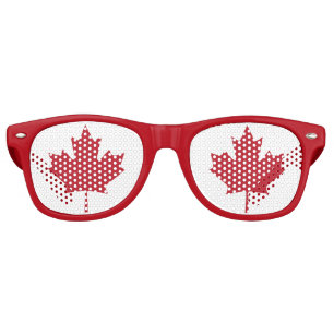 Lunettes De Fête Retro Nuances de partie de feuille d'érable du Canada