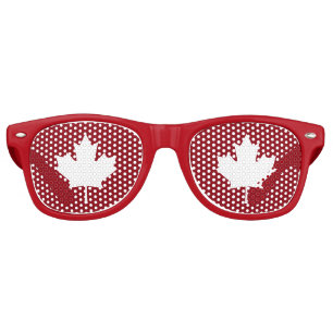 Lunettes De Fête Retro Nuances de partie de feuille d'érable du Canada