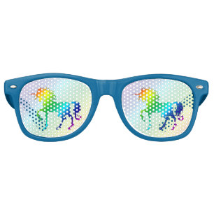 Lunettes De Fête Retro Nuances de partie de licorne d'arc-en-ciel