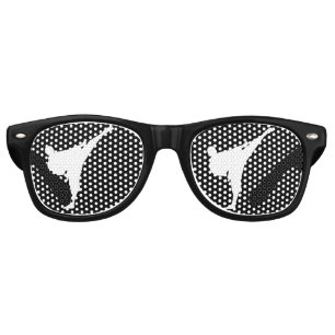 Lunettes De Fête Retro Nuances de partie de noir de ninja de coup-de-pied