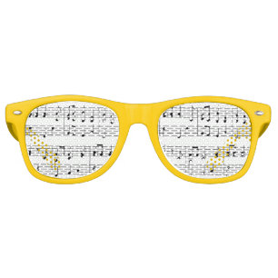 Lunettes De Fête Retro Nuances de partie de notes musicales