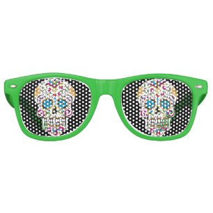 Lunettes De Fête Retro Nuances du crâne sucre