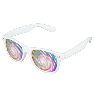 Lunettes De Fête Retro nuances en spirale de partie d'arc-en-ciel