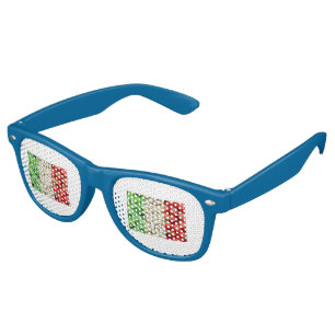 Lunettes De Fête Retro Nuances italiennes de partie de drapeau de