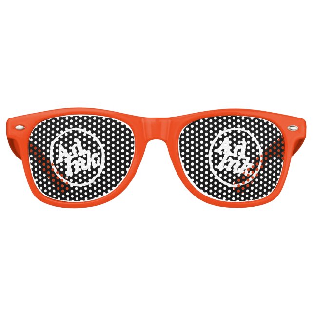 Lunettes De Fête Retro Nuances orange AdInk (Devant)