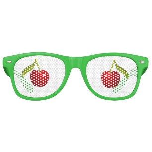 Lunettes De Fête Retro Nuances vertes observées par cerise