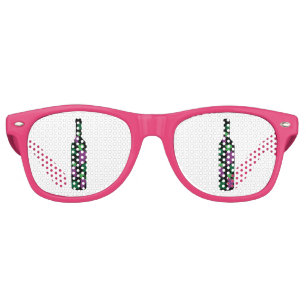 Lunettes De Fête Retro Obscurité de bouteille de vin