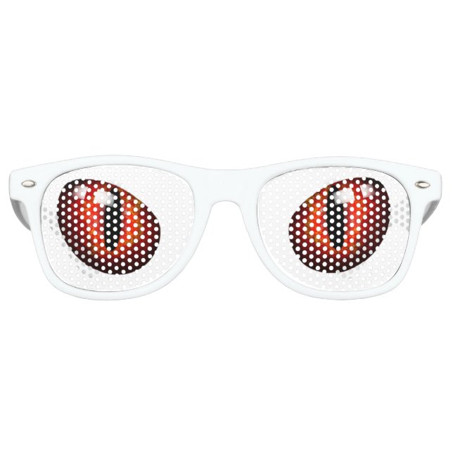 Lunettes De Fête Retro Oeil rouge animal yeux chat yeux (Devant)