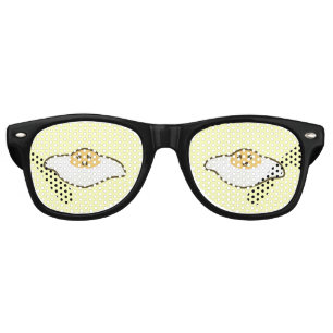 Lunettes De Fête Retro Oeuf au plat de Kawaii