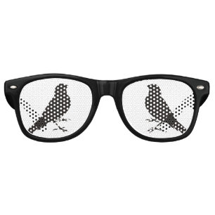 Lunettes De Fête Retro Oiseau jaune canari debout