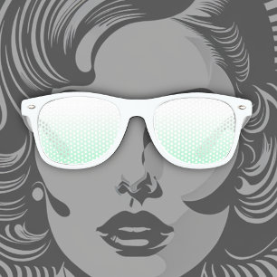 Lunettes De Fête Retro Ombre de dégradé vert à la menthe