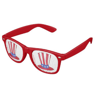 Lunettes De Fête Retro Oncle Sam Patriotic Top Hat USA 4 juillet Amérique