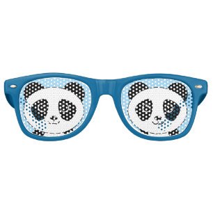 Lunettes De Fête Retro Ours panda mignon