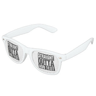 Lunettes De Fête Retro OUTTA DROIT - ajoutez votre texte ici/le créez