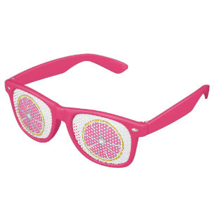 Lunettes De Fête Retro Pamplemousse Tropicale rose Fruit d'agrumes
