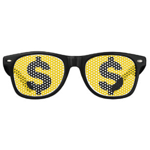 Lunettes De Fête Retro Panneau dollar