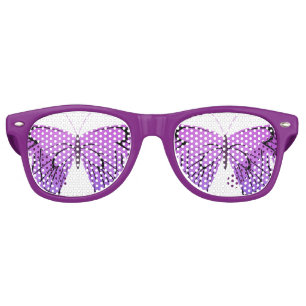 Lunettes De Fête Retro Papillon aux nuances du pourpre