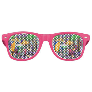 Lunettes De Fête Retro Parrot Beach Party