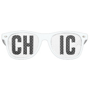 Lunettes De Fête Retro Parti "CHIC" noir et blanc