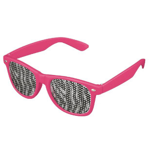 Lunettes De Fête Retro Parti rétro Shades Pink Zebra