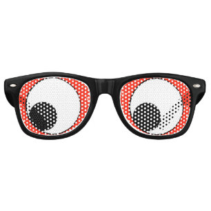 Lunettes De Fête Retro Partie noire d'Écarquillé-Yeux d'amusement (vers