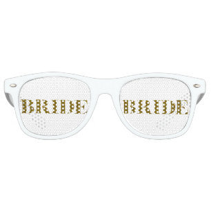 Lunettes De Fête Retro Parties scintillant Bride Gold
