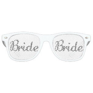 Lunettes De Fête Retro Parties scintillant mariée Silver