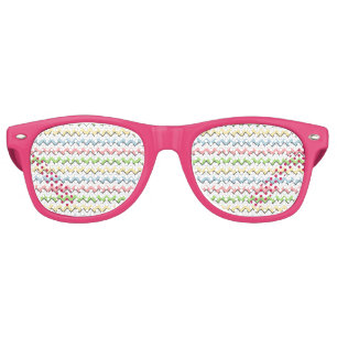 Lunettes De Fête Retro Pastel Chevron-Drop Shadow par Shirley Taylor